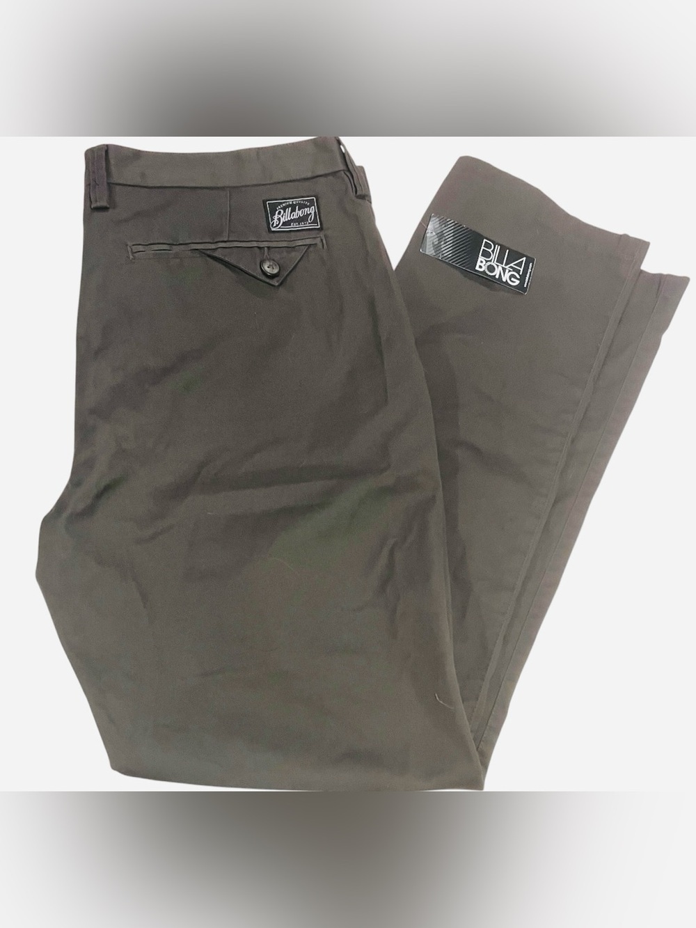 Billabong Carter Chino Pants NWT Men’s 38 Olive Green Regular Straight Leg